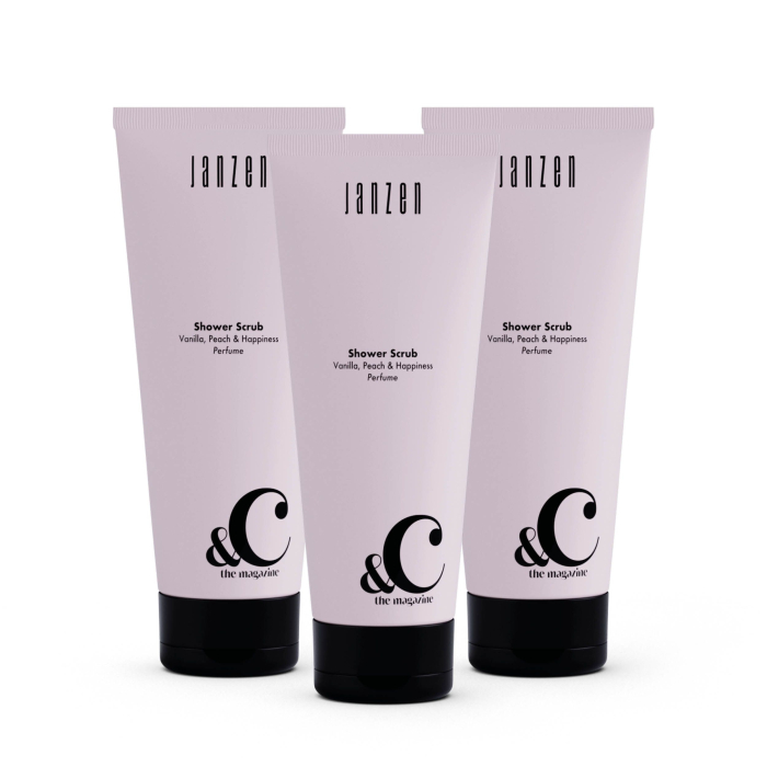 Janzen Shower Scrub &C Vanilla Peach & Happiness 3-pack - 3x200ml
