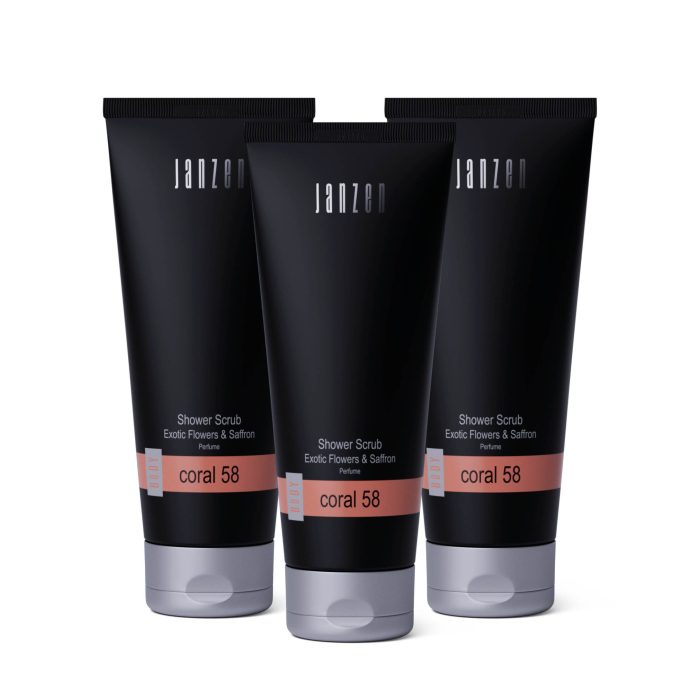 Janzen Shower Scrub Coral 58 3-pack - 3x200ml